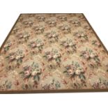 FINE AUBUSSON NEEDLEPOINT CARPET, 314cm x 251cm.