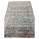 FINE PURE SILK GARDEN DESIGN CARPET, 270cm x 180cm.