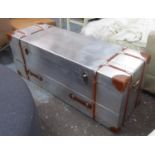 TRUNK, aviator style lift up top with drawer at base, 120cm x 41cm x 46cm.