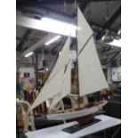 MODEL YATCH, on stand, contemporary, 152cm H.
