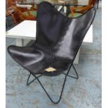 AFTER ANTONIO BONER, JUAN KURCHAN AND JORGE FERRARI HARDOY BUTTERFLY STYLE CHAIR, 91cm H.