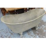 PLANTERS, a pair, in the manner of Georgian claw foot tubs, 128cm x 54cm x 61.5cm approx. (2)