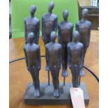 CONTEMPORARY SCHOOL, 'The people', sculptural study, 44cm at tallest.