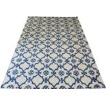 CONTEMPORARY SILK AND WOOL CARPET, 300cm x 200cm, Moroccan lattice design.