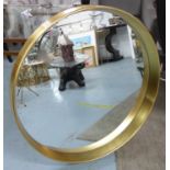 WALL MIRROR, 1960's French style, deep gilt frame, 96cm diam.