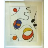 ALEXANDER CALDER 'Abstract 3', 1968, lithograph, printed by Maeght, 40cm x 30cm, framed and glazed.
