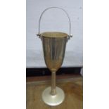 FLOOR STANDING WINE/CHAMPAGNE COOLER/ICE BUCKET, with a handle, 51cm H excluding handle.