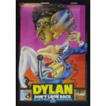 BOB DYLAN 'Don't Look Back', original poster, designed by Alan Aldridge, 76cm x 50cm, framed and