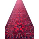 FINE AFGHAN TURKMAN LONG RUNNER, 665cm x 78cm.