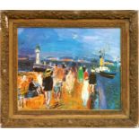 RAOUL DUFY 'Honfleur', quadrichrome, signed in the plate, 40cm x 50cm, framed and glazed.