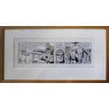 PHANTOM ART, by Olsen & Williams, ink on paper, dated 12/2/1997, 15cm x 40cm, framed and glazed.