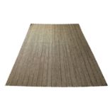 HANDWOVEN HERRINGBONE JUTE RUG, 230cm x 155cm.