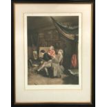 ALBERT GALAIN 'The Artist's Studio', a pair of coloured mezzotints, signed in pencil, 56cm x 43cm,