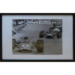 CHRIS BAYLEY ?Graham Hill Lotus Monaco Grand Prix 1968?, black and white photograph, photographer?