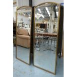 WALL MIRRORS, a pair, 1960's French style, 150cm x 60cm. (2)