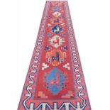 SWEDISH DESIGN KILIM RUNNER, 355cm x 77cm.