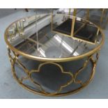 LOW TABLE, Maison Jansen style, gilt metal, 79cm diam x 35cm H.