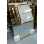 WALL MIRROR, 1960's French style, gilt frame, 90cm x 60cm.