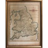 JOHN GARY (1754-1835) 'South Britain', hand coloured engraving, 31cm x 23cm, framed.