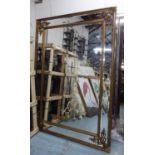 MIRROR, continental style, gilt and mirrored frame, 194cm x 135cm.