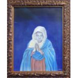 TOOMEY 'Praying Nun', pastel on paper, signed and dated lower right, 60cm x 45cm, framed and glazed.