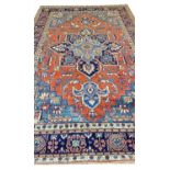 ANTIQUE HERIZ DESIGN CARPET, 340cm x 230cm.