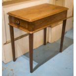 SIDE TABLE, early 20th century, Cotswold School, oak, with end drawer, 75cm H x 80cm W x 45cm D.