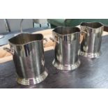 CHAMPAGNE BUCKETS, a set of three, stamped Louis Roederer, 24cm x 24cm diam. (3)