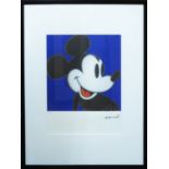 ANDY WARHOL 'Mickey Mouse Blue', lithograph, 100/100, Leo Castelli Gallery, edited by Georges Israel