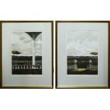 JIM COX 'The Arch' and 'Balcony', a pair of coloured engravings, signed, titled and numbered, 55cm x