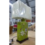TABLE LAMP, contemporary Oriental design, with shade, 74cm H.