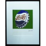 ANDY WARHOL 'Pepsi Cola on green background', 1977, lithograph, 5/100, Leo Castelli Gallery,