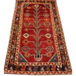 FINE PERSIAN TREE OF LIFE QASHQAI CARPET, 275cm x 145cm.