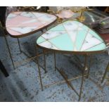 SIDE TABLES, a pair, 1950's Italian style. (2)