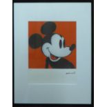 ANDY WARHOL 'Mickey Mouse Red', lithograph, 11/100, Leo Castelli Gallery, edited by Georges Israel