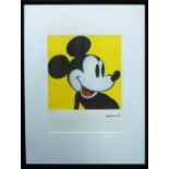 ANDY WARHOL 'Mickey Mouse Yellow', lithograph, 30/100, Leo Castelli Gallery, edited by Georges