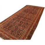 ANTIQUE NORTH WEST PERSIAN CARPET, 354cm x 164cm.