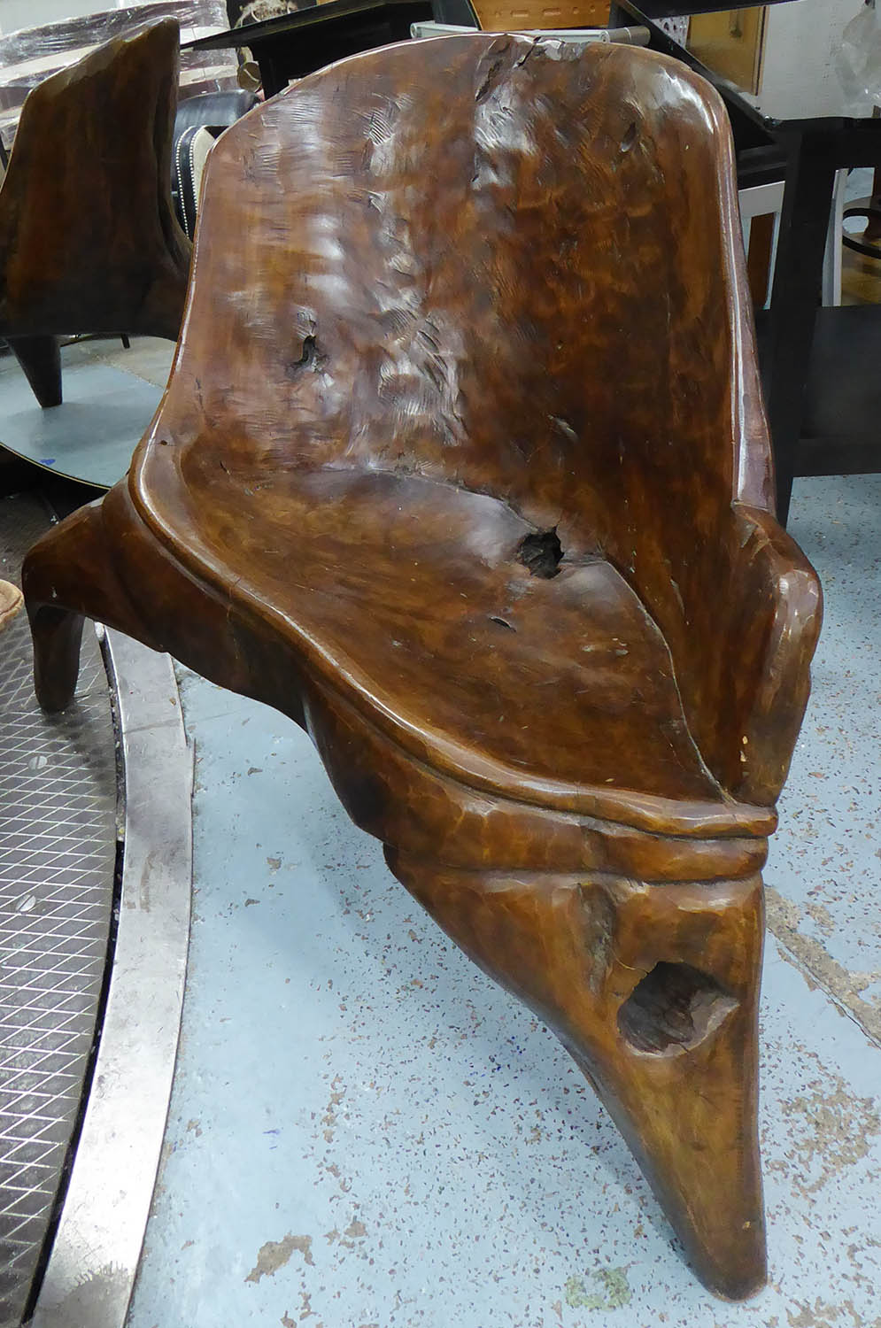 TEAK ROOT CHAIR, contemporary, 79cm H approx.