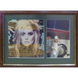 BLONDIE'S album back cover, autographed, with photo of Debbie Harry signing it, from the