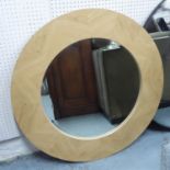 HUDSON WALL MIRROR, beech frame, 90cm diam.