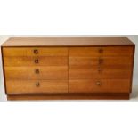 G PLAN CHEST, 1970's teak with eight drawers (one fitted).