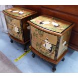 SIDE CHESTS, a pair, contemporary Japanese style painted finish.