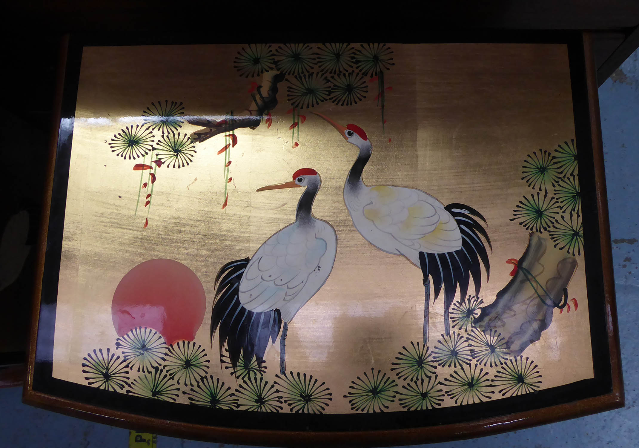 SIDE CHESTS, a pair, contemporary Japanese style painted finish. - Image 3 of 3