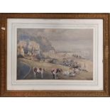 EARLY 20th CENTURY SCHOOL 'View of Hastings towards West Cliff', watercolour, titled dated 1931,