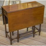 SPIDER LEG TABLE, George III mahogany, circa 1760, with hinged top above a drawer to each end,