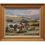 ANNE WILLIAMS RWS (1942) 'Westcott, Devon', oil on board, signed, 40cm x 49cm, framed.