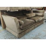 ANDREW MARTIN SOFA, brown fabric upholstered, 200cm W approx. (slight faults)