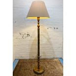 KASHMIRI STANDARD LAMP, circa 1920's finely hand painted lacquer, with shade, 180cm H. (slight