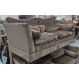 ANDREW MARTIN SOFA, brown fabric upholstered, 200cm W approx. (slight faults)