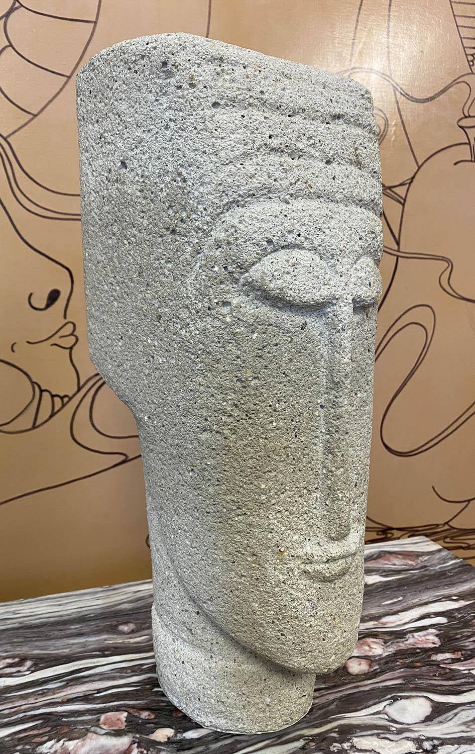 GILLIAN MEIJER 'Monolithic Head', composite stone, 40cm x 20cm x 16cm. - Image 2 of 5